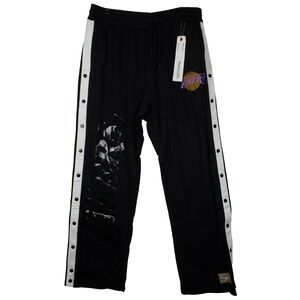 Purple Brand LA Lakers Mitchell & Ness NBA 2XL XXL Tear Away Pants Black NWT‎